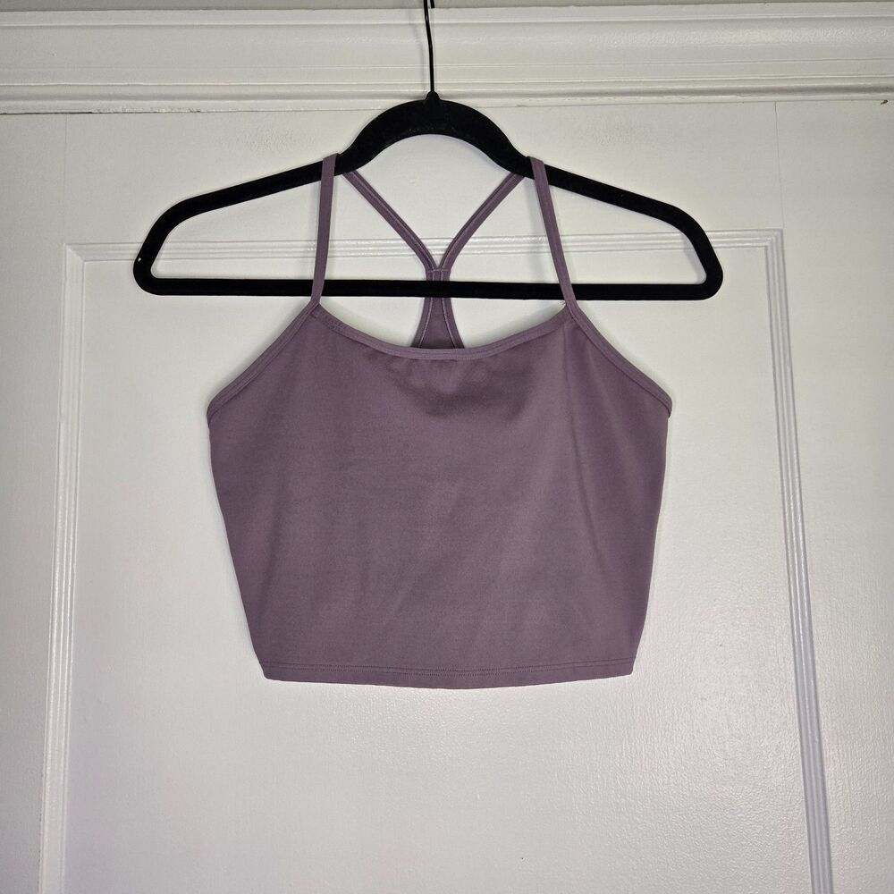 GapFit Purple Cropped Tank Top Racerback Compression Womens Small